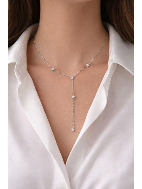 New Obsessions Yıldız Detaylı Çelik Y Kolye - S000505946-18105