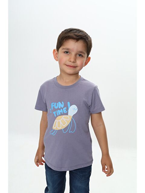 Toontoykids Erkek Çocuk Su Kaplumbağası Baskılı Tişört - S000375950-20600