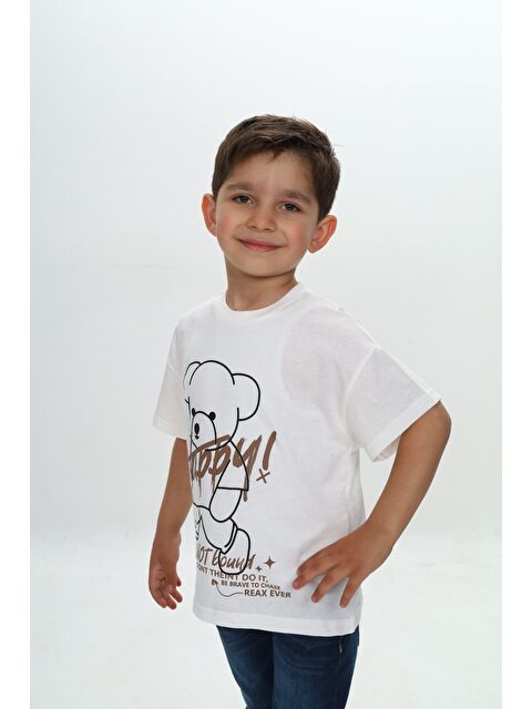 Toontoykids Erkek Çocuk Ayıcık Baskılı Tişört - S000375955-19965