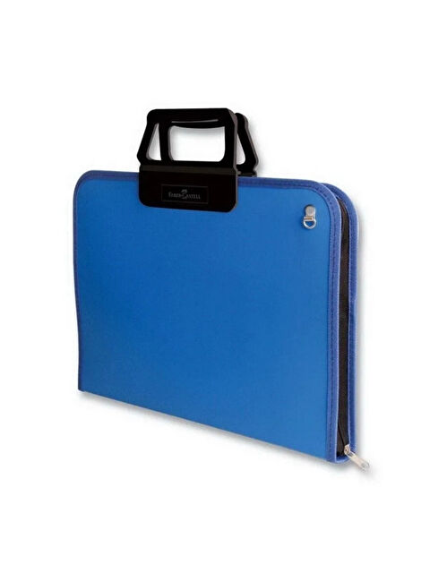 Faber-Castell 38x55 cm Mavi Proje Çantası,Geniş İç Hacim, Ergonomik Taşıma Askılığı, PP Malzeme - S000415625-17234