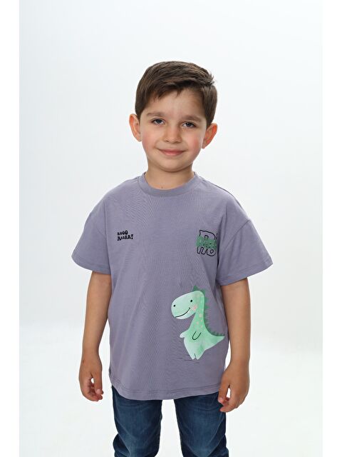 Toontoykids Erkek Çocuk Dinozor Yazı Baskılı Tişört - S000375953-20600