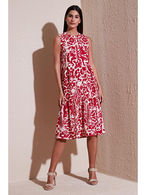 Lela Desenli Regular Fit Kolsuz Elbise 5865731 - S000159695-19951