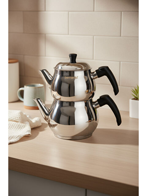 BERNARDO Tivona Çelik Çaydanlık Takımı