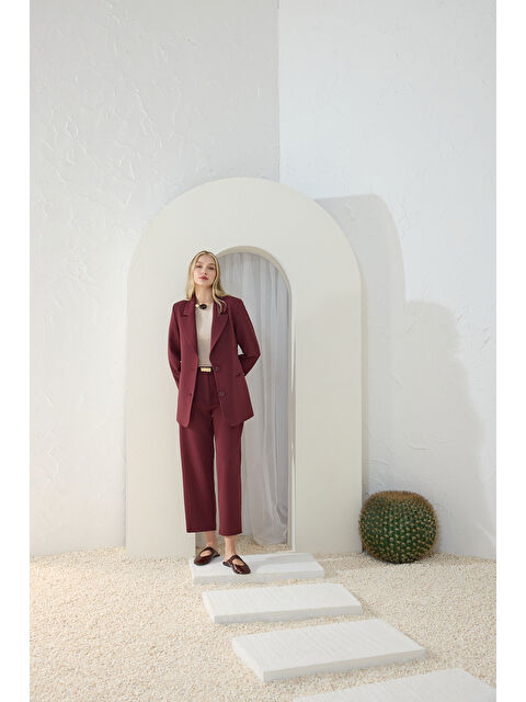 AKER Bordo Klasik Pantolon