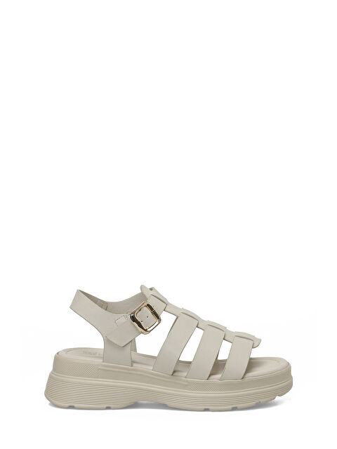 Butigo 26S-3009 Bej Kadın Kalın Taban Sandalet