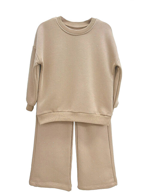 Modanino Kız Çocuk Taş Süslemeli Alt-Üst Takım-3 İplik 4-12 Yaş 12345 - S000467033-26429