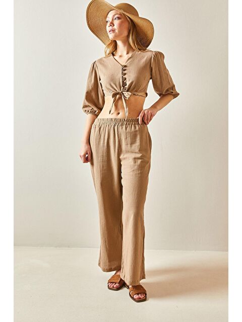 Xhan Vizon Önü Bağlamalı Fakir Kol Dokulu Takım 4KXK8-47939-29 - S000125763-26429