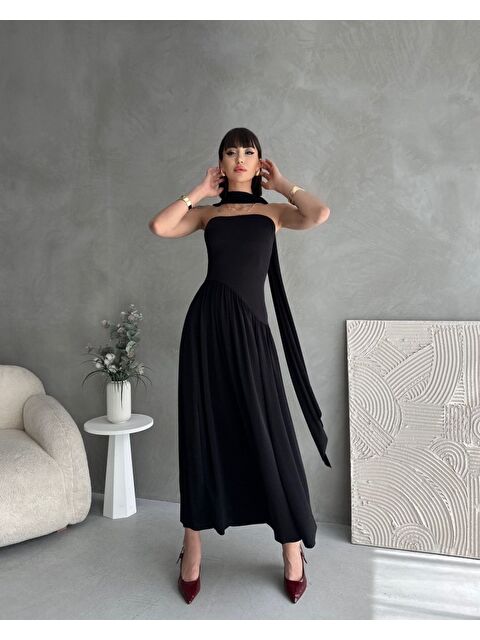 Jane's Kadınboğaz Kolsuz Maxi Boy Kalem Elbise - S000528518-19351