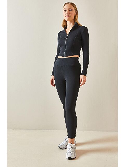 Xhan Siyah Fermuarlı Kaşkorse Takım 4KXK8-47937-02 - S000125766-19351