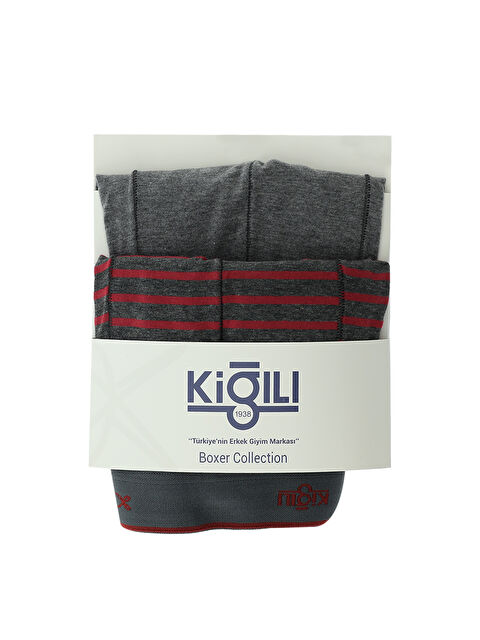 Kiğılı 2'li Desenli Pamuklu Boxer Seti