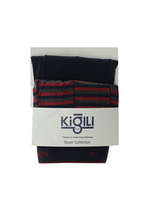 Kiğılı 2'li Desenli Pamuklu Boxer Seti