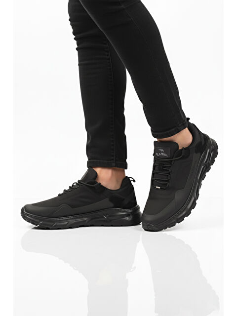 Gamelu Siyah Bağcıklı Erkek Yürüyüş ve Spor Ayakkabı Rainy M - S000457821-19351