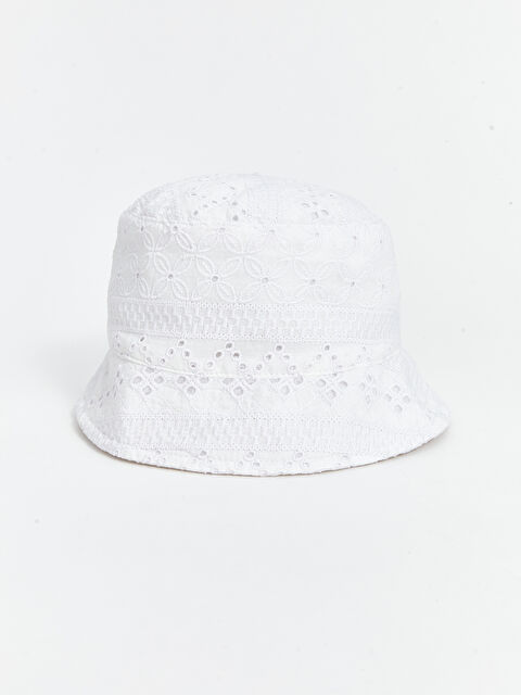 KOOR Brode Beyaz Kız Çocuk Şapka