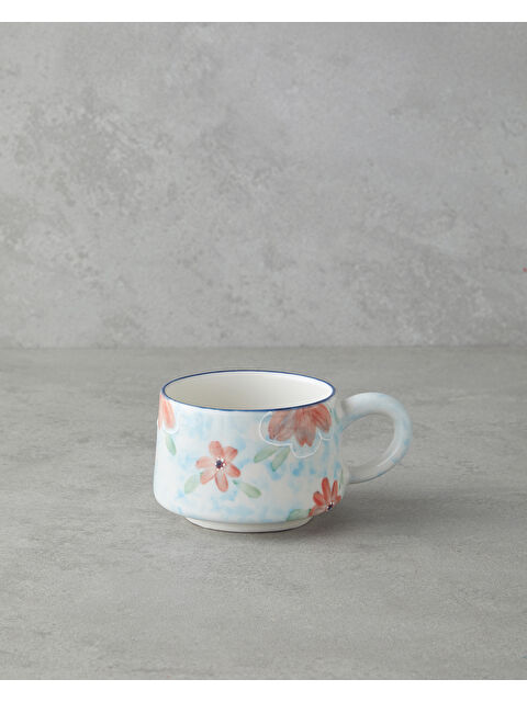 English Home Pastel Blooming Seramik Kupa 260 ml Mavi - Kırmızı -Yeşil - S000461915-17234