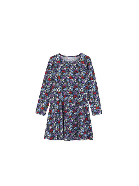 Lovetti Kız Çocuk Cottage Garden Desen Uzun Kol Elbise - S000463042-23173