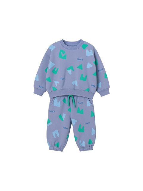 Magu Erkek Çocuk Pamuklu Desenli Sweatshirt Ve Eşofman Alt Takım - S000427741-17234