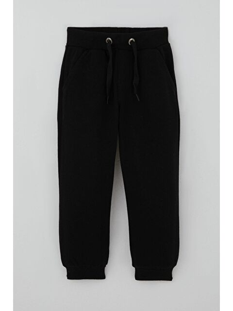 Breeze Erkek Çocuk Eşofman Altı Bağcık Aksesuarlı Cepli Siyah (2-6 Yaş) - S000508222-19351