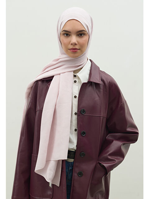 Fresh Scarfs OSLO PAMUK FLOŞ JAKARLI ŞAL PUDRA - S000517290-7152