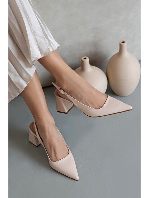 Straswans Stefan Kadın  Deri Topuklu  Ayakkabı Bej - S000526229-19928