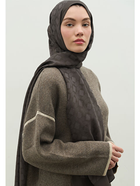 Fresh Scarfs OSLO PAMUK FLOŞ JAKARLI ŞAL DUMAN - S000517290-6352