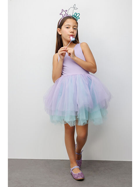 Le Mabelle Lila Tül Etekli Kız Çocuk Balerin Elbise - Carmen - S000513269-17878