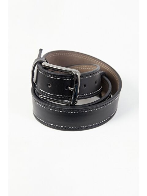 Fullamoda Spor Suni Deri Kemer - S000404306-19351