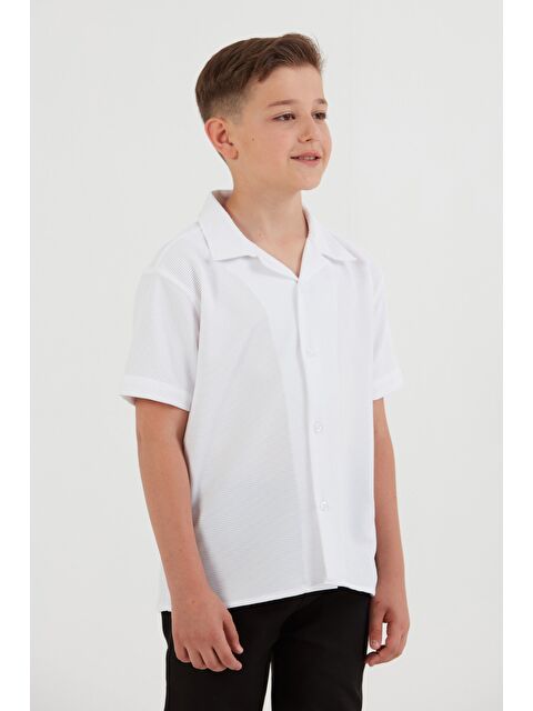 Fullamoda Fitilli Kısa Kol Erkek Çocuk Gömlek