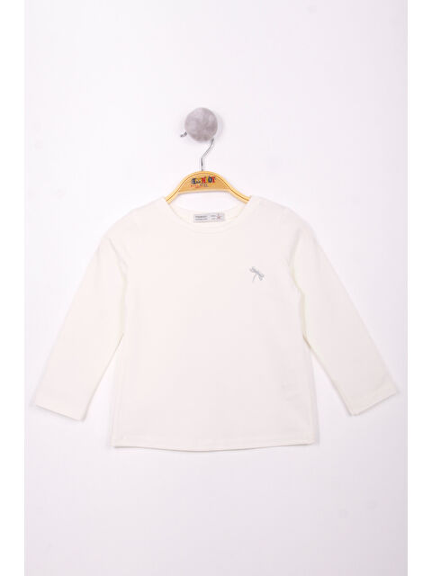 Toontoykids Kız Çocuk Göğsü Nakışlı T-Shirt