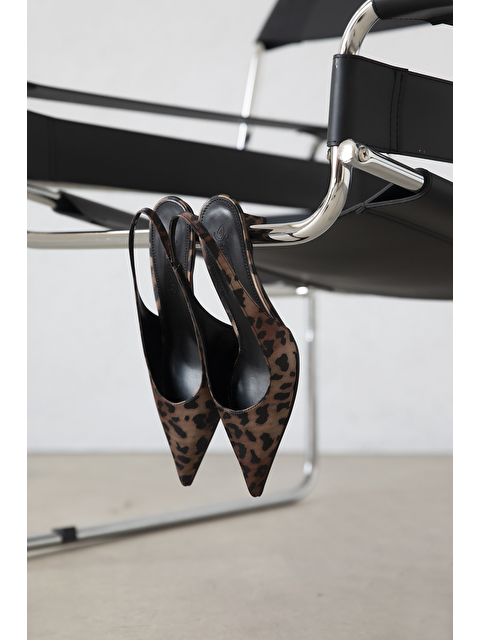 Straswans Molly  Kadın Topuklu Saten  Ayakkabı Leopar - S000526244-19413