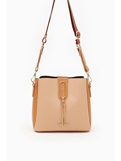 LEVİDOR Vizon Camel Kadın El ve Omuz Çantası 930126