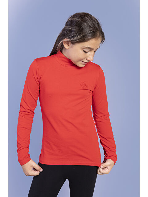 Toontoykids Kız Çocuk Nakışlı Balıkçı Yaka Okul Tişörtü - S000500944-20045