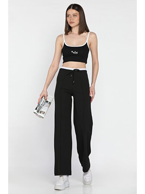 Gülseli Kadın Çimalı Yüksek Bel Palazzo Pantolon - S000386473-19351