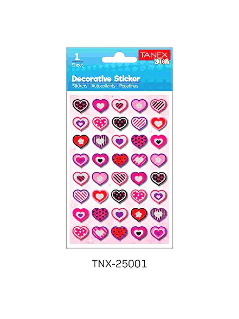 Tanex Kids Sticker Puffy Desenli Kalp 40 Parça (25001) - S000360264-23173
