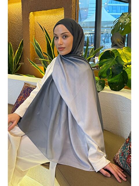 Lamelif Degrade Desen Soft Şal Füme - S000522556-33408