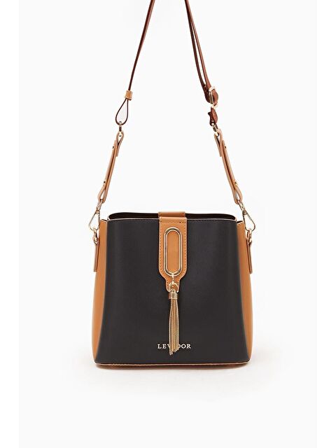 LEVİDOR Siyah Camel Kadın El ve Omuz Çantası 930126 - S000404318-37427