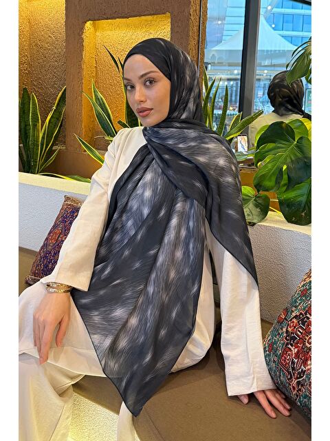 Lamelif Ceylan Desen Soft Şal Siyah - S000522563-19351