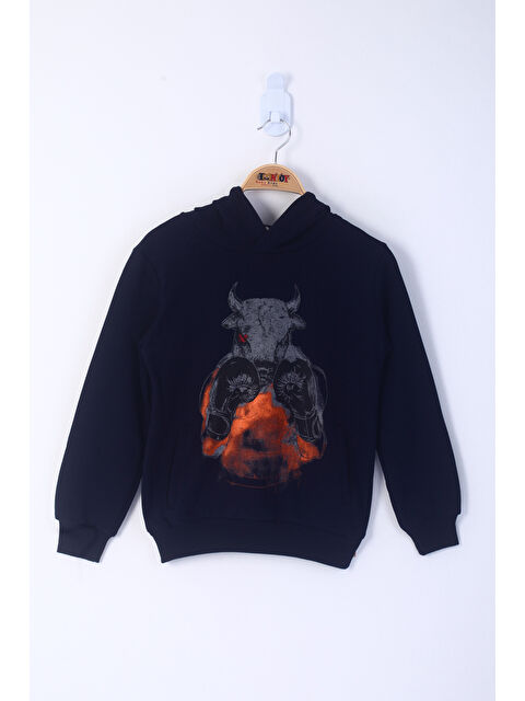 Toontoykids Erkek Çocuk Boks Eldivenli Boğa Baskılı Sweatshirt - S000417500-21164