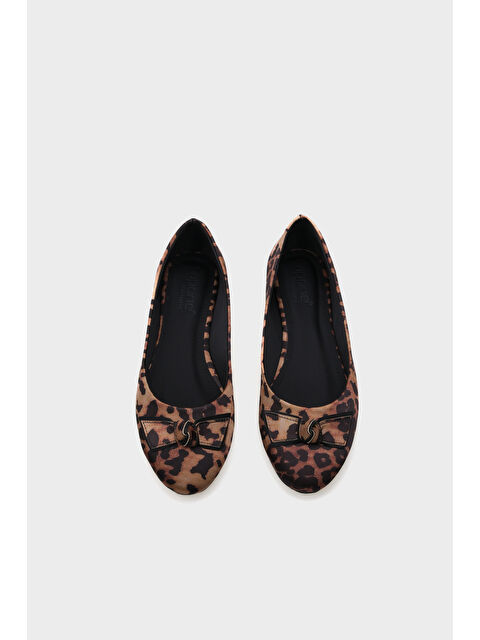Capone Outfitters Aveline Saten Leopar Kadın Babet - S000448456-19966