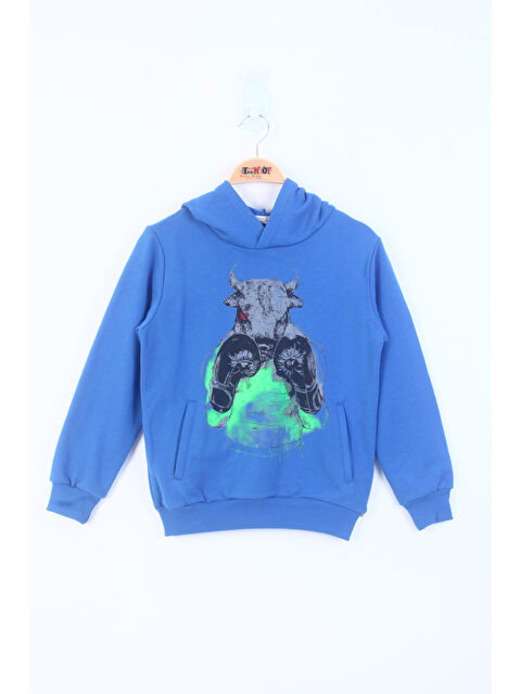 Toontoykids Erkek Çocuk Boks Eldivenli Boğa Baskılı Sweatshirt - S000417500-23710