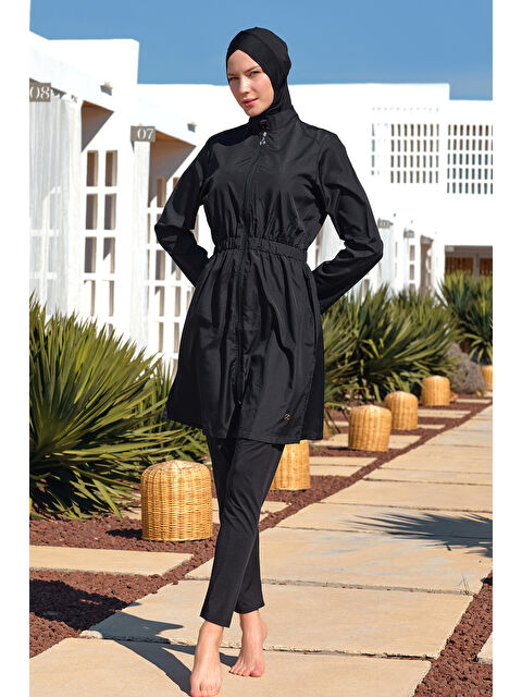 Maresiva Tam Kapalı Tesettür Mayo 2404 Siyah02 - S000423760-19351