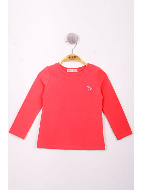 Toontoykids Kız Çocuk Göğsü Nakışlı T-Shirt