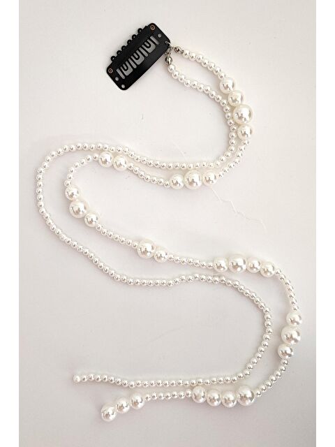 New Obsessions İnci Sallantılı Çıtçıtlı Saç İpi Saç Zinciri Saç Aksesuarı - S000332979-20063