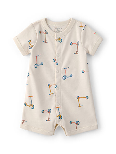 Carter's Erkek Bebek Kısa Tulum 3 Ay-24 Ay Bej
