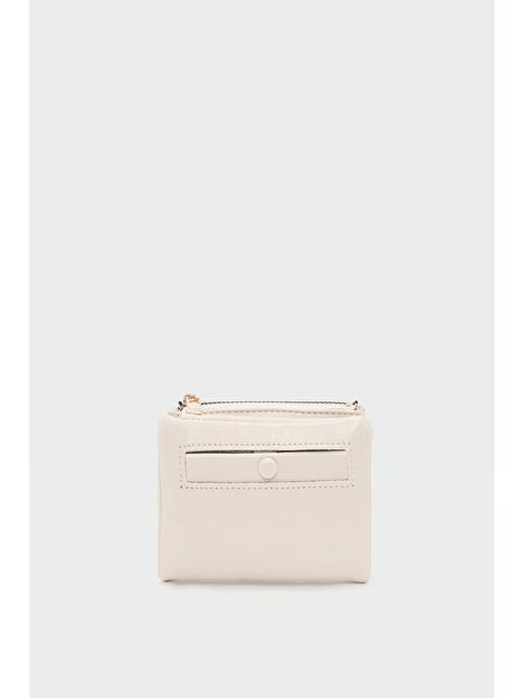 Shulebags Elsa Düğmeli Kadın Cüzdan Krem - S000493780-19966