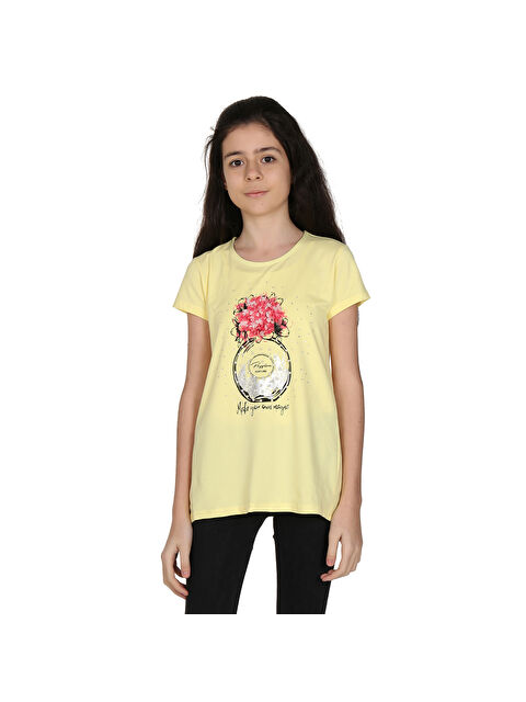Toontoykids Kız Çocuk Parfüm Nakışlı T-Shirt