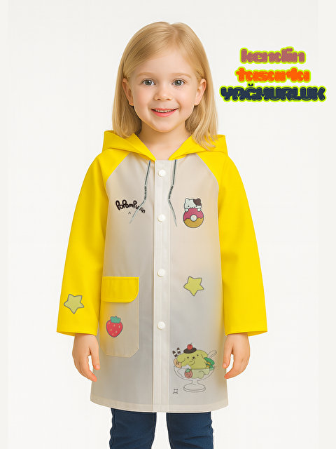 Casabony Sarı Kendin Tasarla Kız Çocuk Yağmurluk - S000448926-20065
