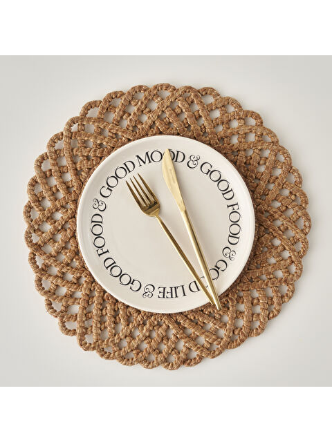 Bella Maison Doria Örgü Amerikan Servis Kahverengi (35 cm) - S000401321-19413