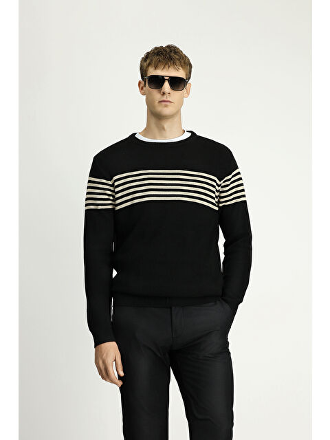 Kiğılı Polo Club Bisiklet Yaka Regular Fit Çizgili Triko Kazak - S000494168-19351