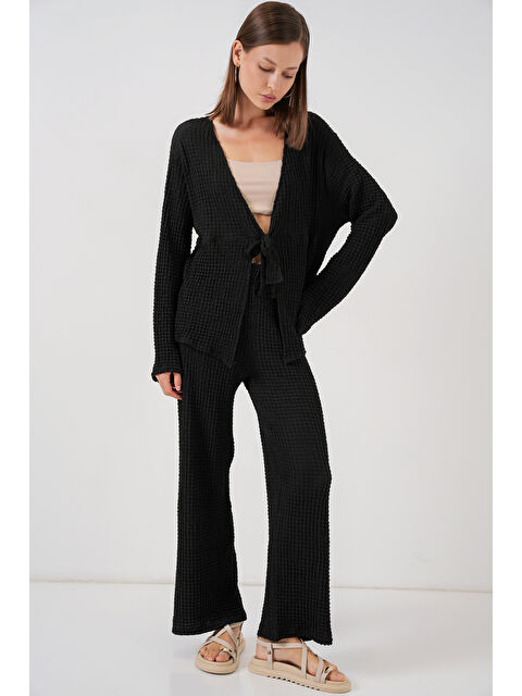 Bigdart Kadın Örme Bluz Pantolon İkili Takım 30052 - Siyah - S000440247-19351