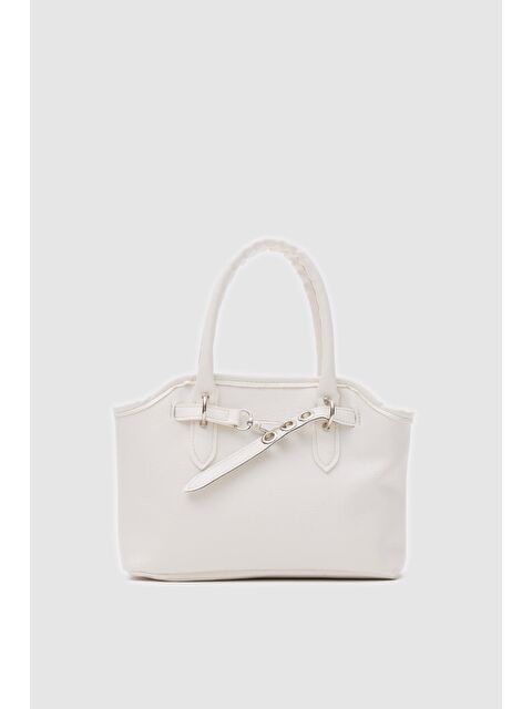 Shulebags Perez Kemer Detaylı Çapraz Çanta Krem - S000423745-19966